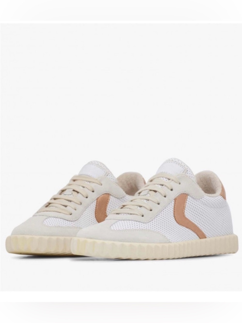 VOILE BLANCHE INES Mesh Suede And Leather Sneakers in Grey-White